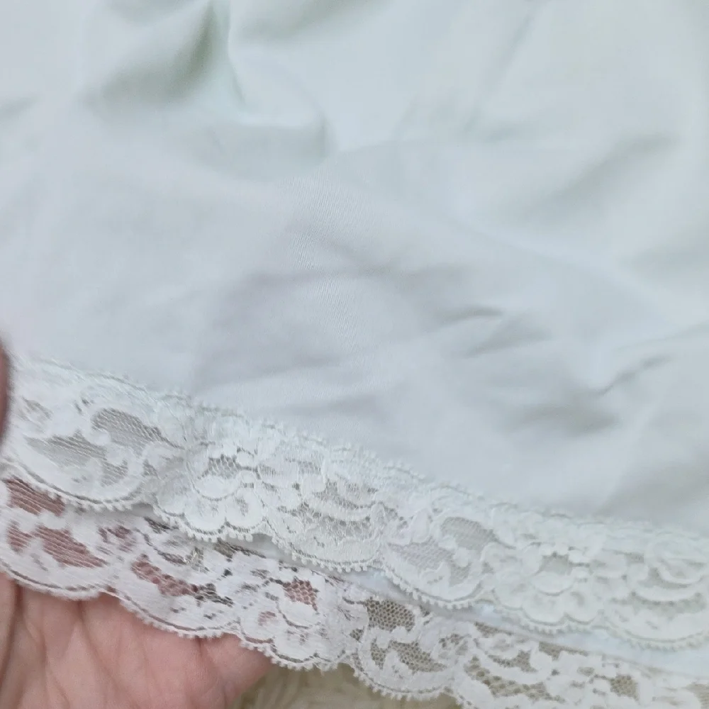 Vintage 80s Elegant Light Blue Lace Nightgown